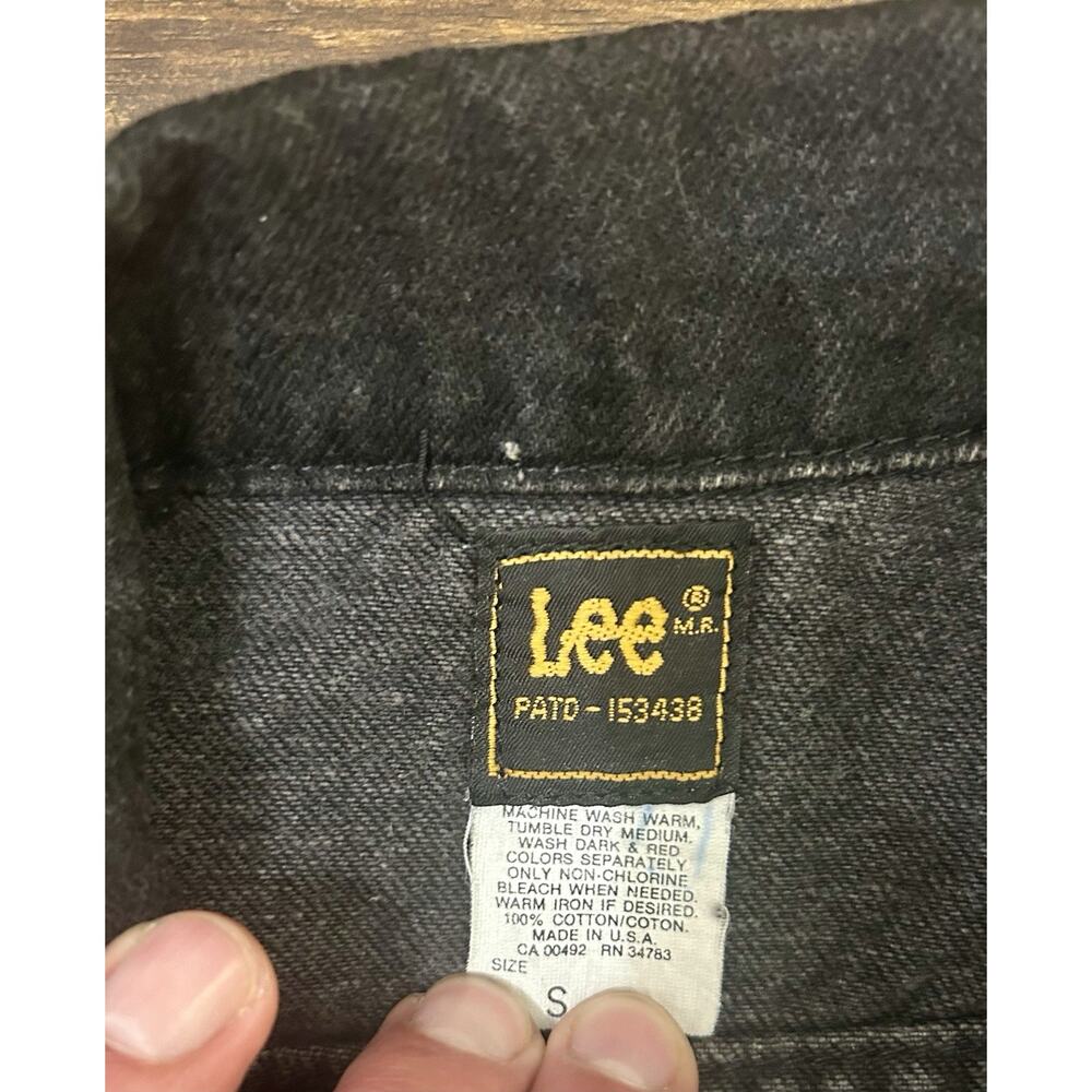 Lee Denim Jacket Mens Small 153438 Made in USA Vintage Airbrushed Unicorn 1995 - Picture 3 of 5